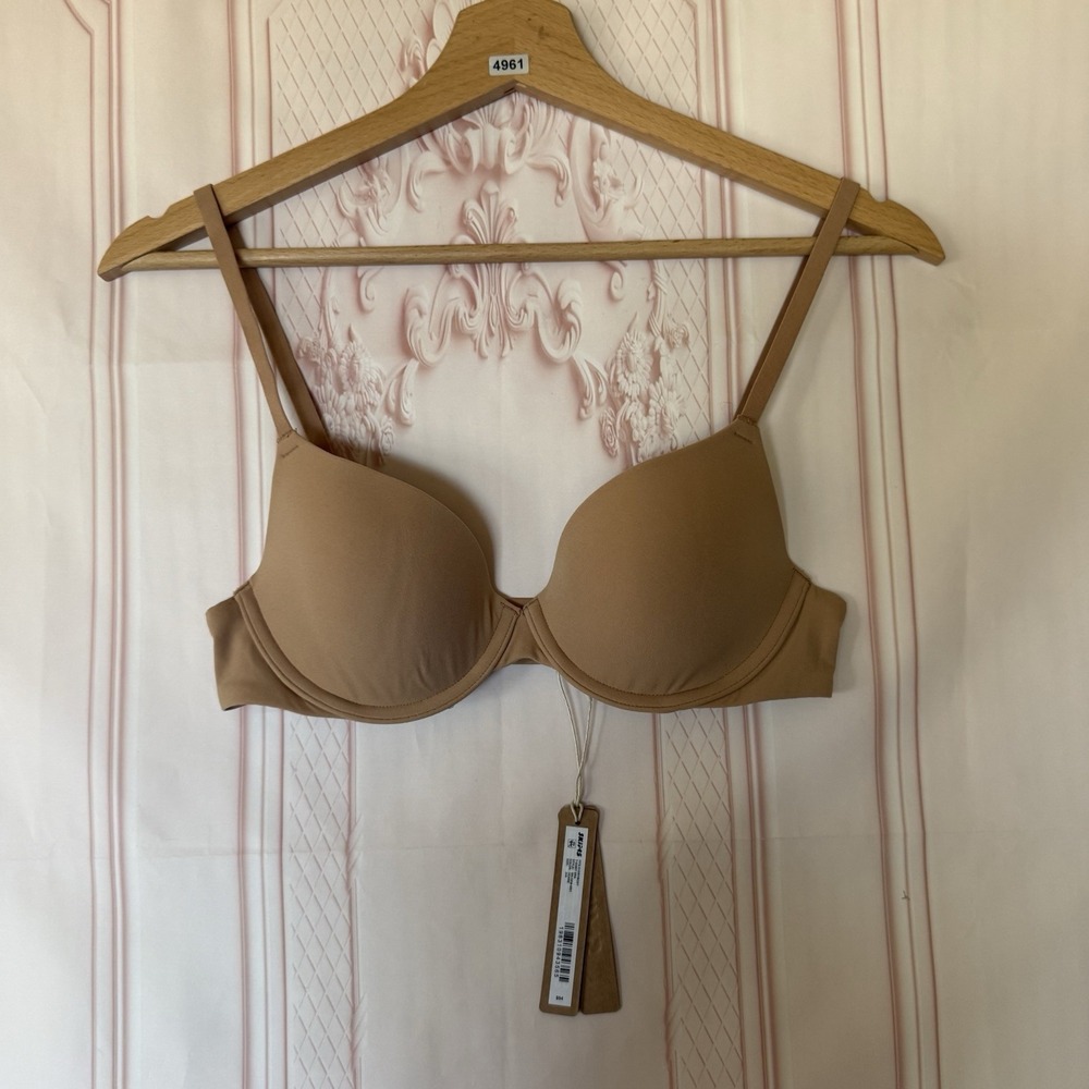 NWT SKIMS Fits Everybody T-Shirt Bra In Ochre Size 34A $54